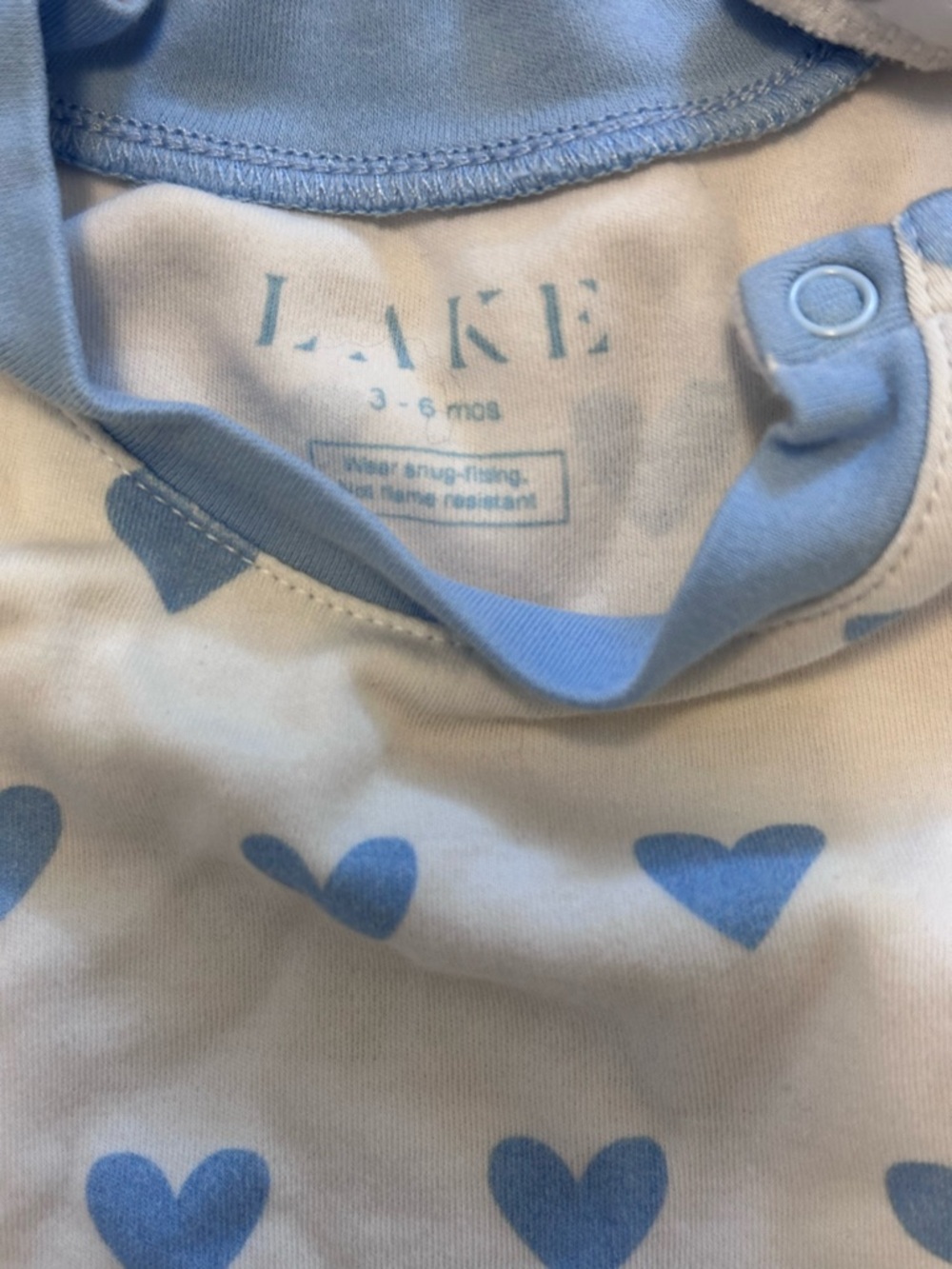 LAKE Baby Heart Print Pajama Set - Picture 2 of 3